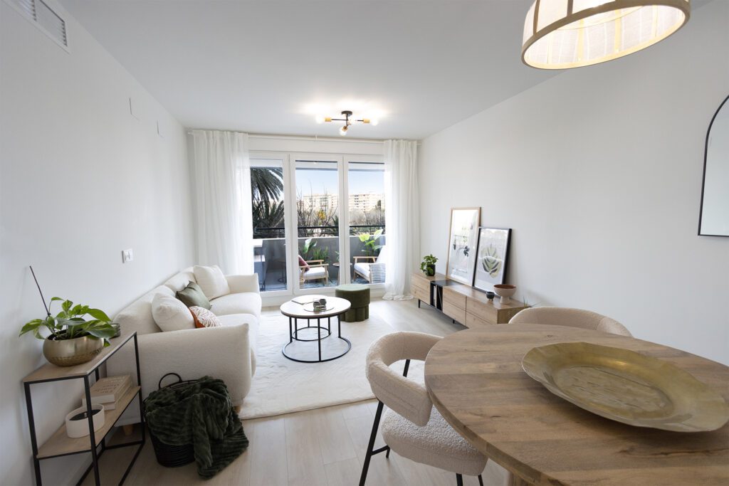 Comedor piso Malilla con Home Staging en Valencia